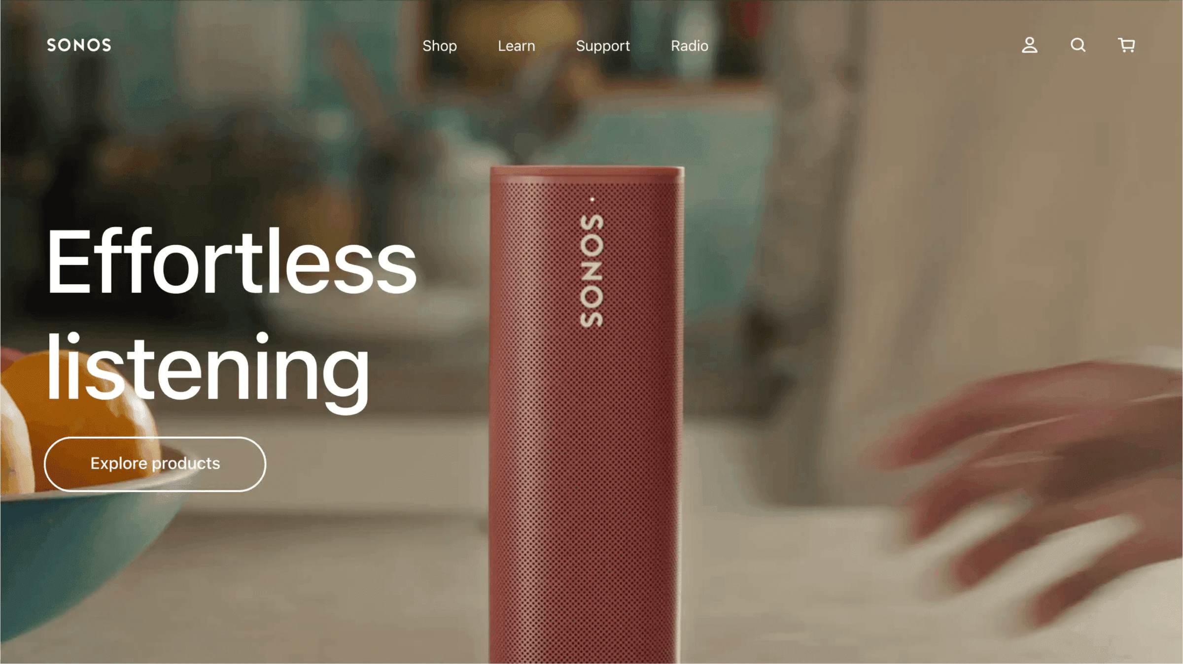 Sonos product homepage